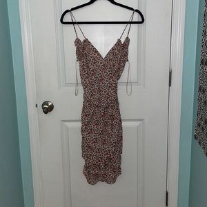 Cotton Candy LA Women’s Floral Scrunchy Tight Zip Up Dress